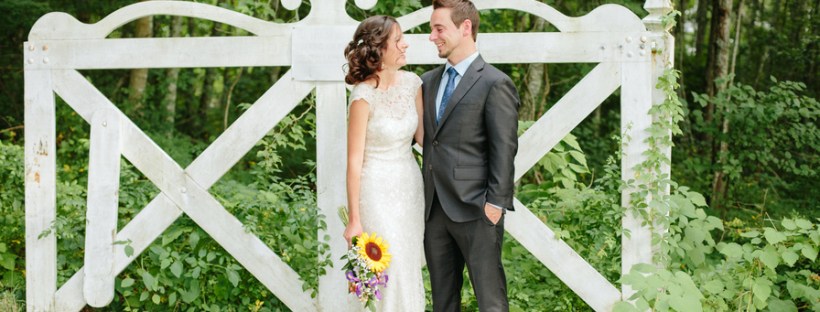 Ky and Joe's Rustic Sunflower Wedding at Bittersweet Farm on The Newport Bride