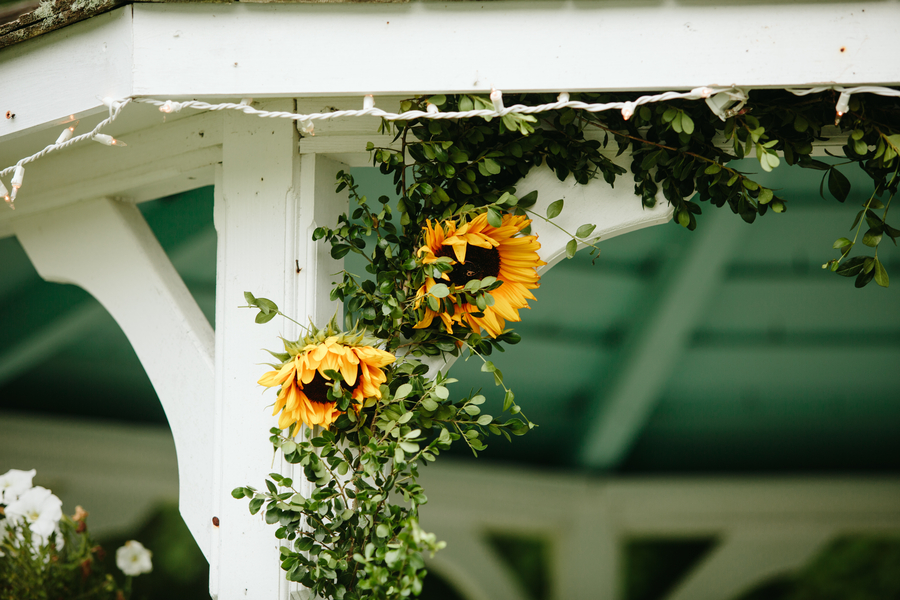 Ky and Joe's Rustic Sunflower Wedding at Bittersweet Farm on The Newport Bride