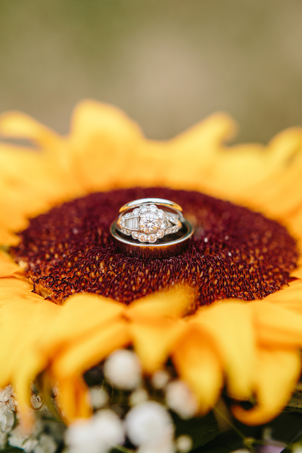 Ky and Joe's Rustic Sunflower Wedding at Bittersweet Farm on The Newport Bride