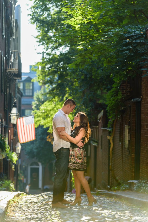 Downtown Boston Engagement Session on The Boston Bride Bridal Blog