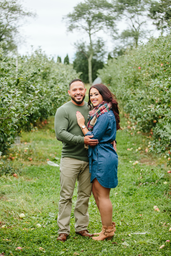 Alexandra and Robbie's Apple Orchard Engagement Session