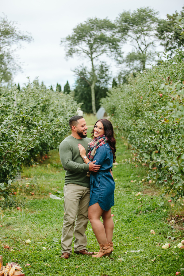 Alexandra and Robbie's Apple Orchard Engagement Session