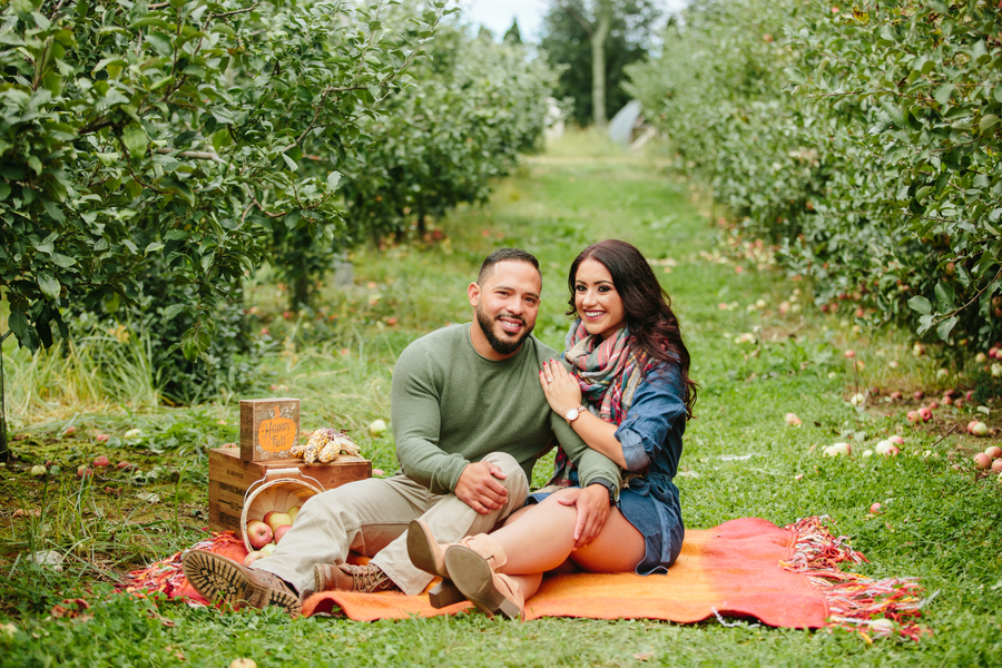Alexandra and Robbie's Apple Orchard Engagement Session