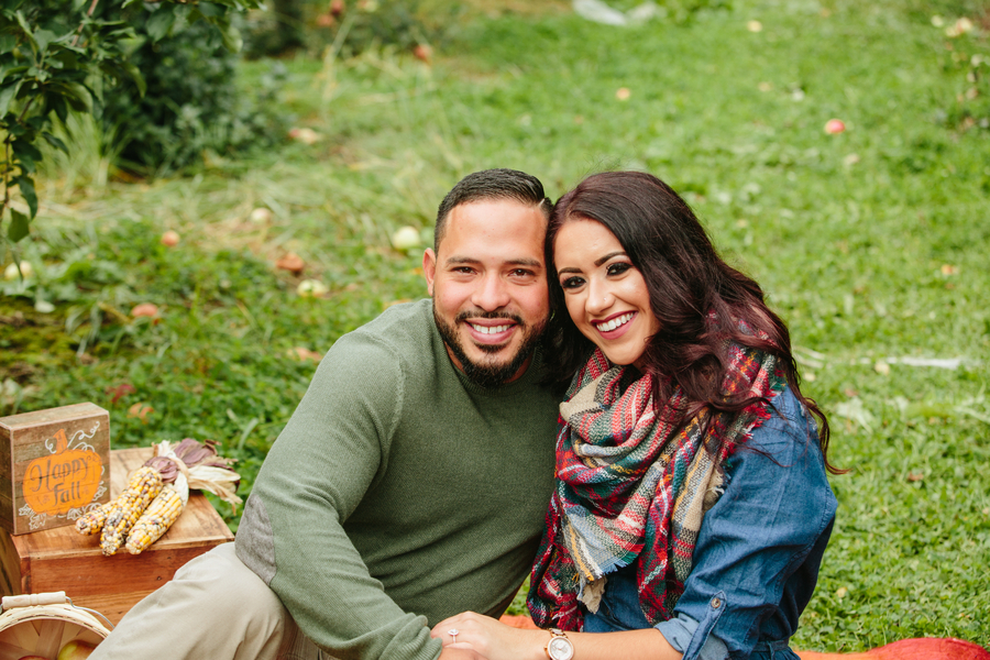 Alexandra and Robbie's Apple Orchard Engagement Session