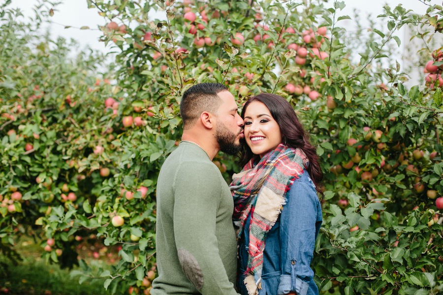 Alexandra and Robbie's Apple Orchard Engagement Session