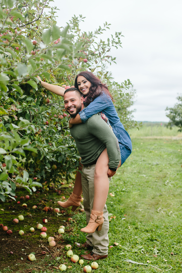 Alexandra and Robbie's Apple Orchard Engagement Session