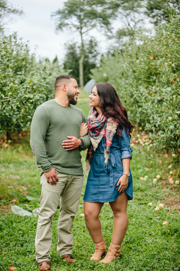 Alexandra and Robbie's Apple Orchard Engagement Session