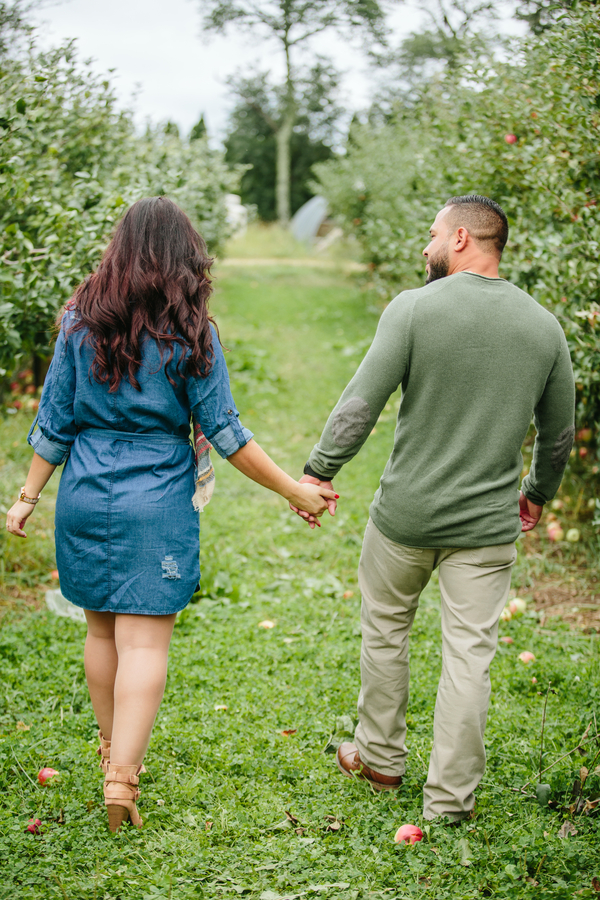 Alexandra and Robbie's Apple Orchard Engagement Session