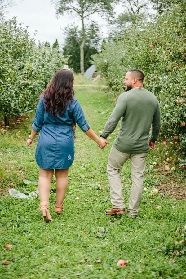 Alexandra and Robbie's Apple Orchard Engagement Session