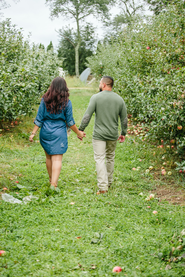 Alexandra and Robbie's Apple Orchard Engagement Session