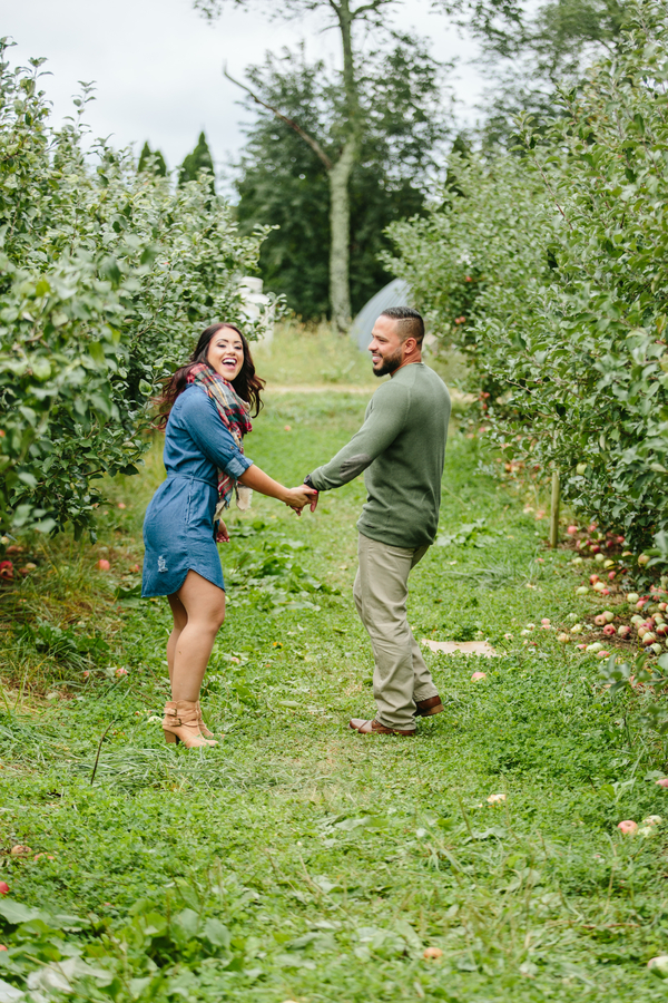Alexandra and Robbie's Apple Orchard Engagement Session