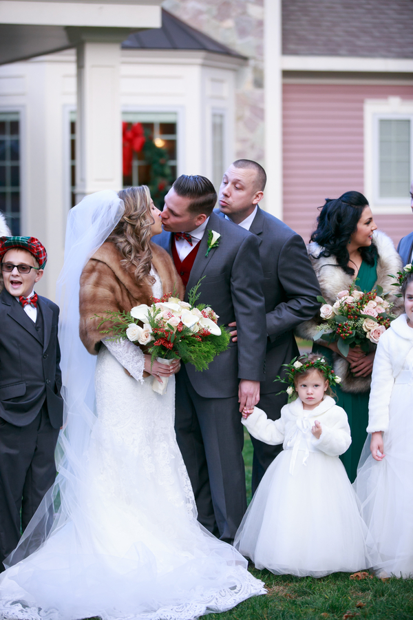 Courtney and Christopher's Hunter Green Christmas Wedding on The Boston Bride