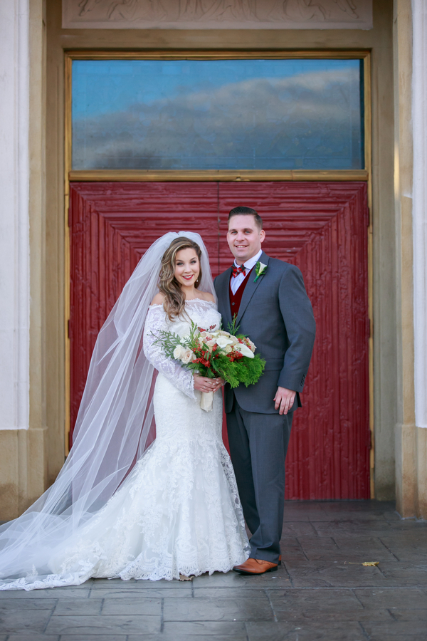 Courtney and Christopher's Hunter Green Christmas Wedding on The Boston Bride