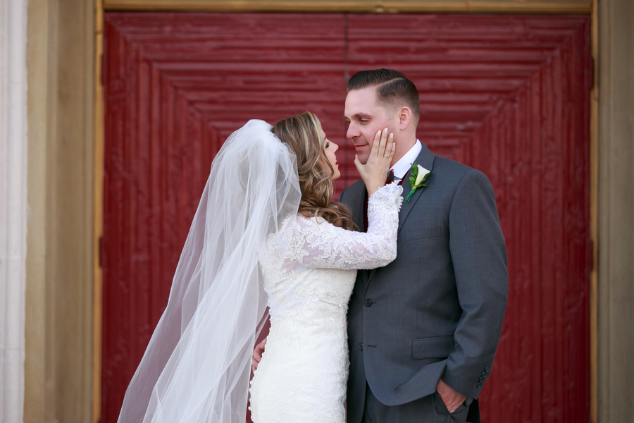 Courtney and Christopher's Hunter Green Christmas Wedding on The Boston Bride