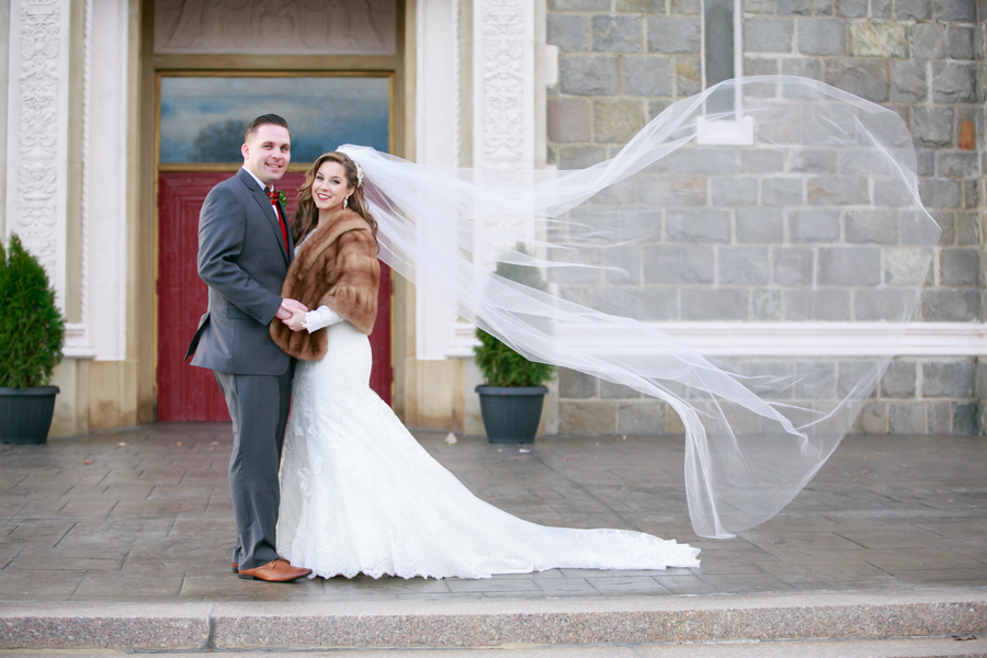 Courtney and Christopher's Hunter Green Christmas Wedding on The Boston Bride