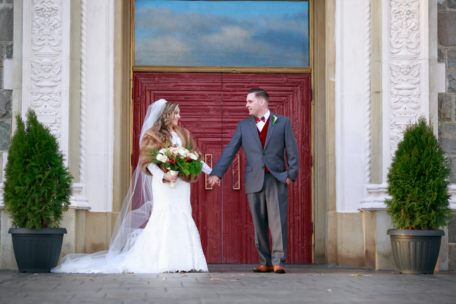 Courtney and Christopher's Hunter Green Christmas Wedding on The Boston Bride