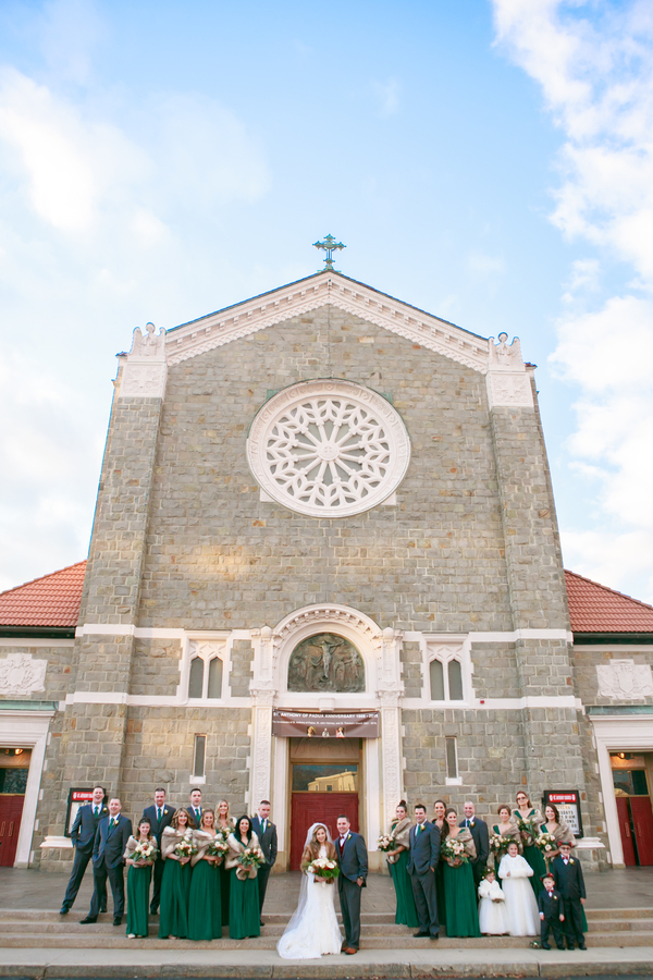 Courtney and Christopher's Hunter Green Christmas Wedding on The Boston Bride