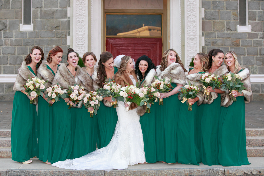 Courtney and Christopher's Hunter Green Christmas Wedding on The Boston Bride