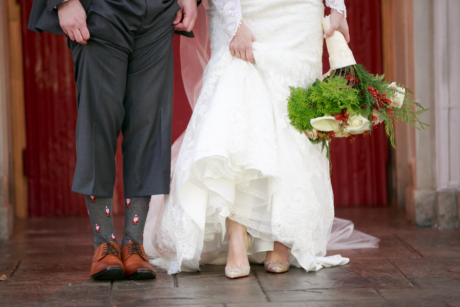 Courtney and Christopher's Hunter Green Christmas Wedding on The Boston Bride