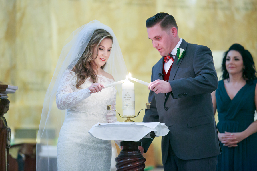 Courtney and Christopher's Hunter Green Christmas Wedding on The Boston Bride