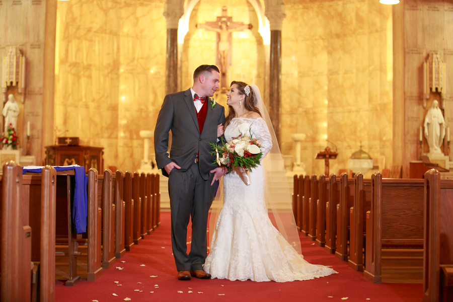 Courtney and Christopher's Hunter Green Christmas Wedding on The Boston Bride