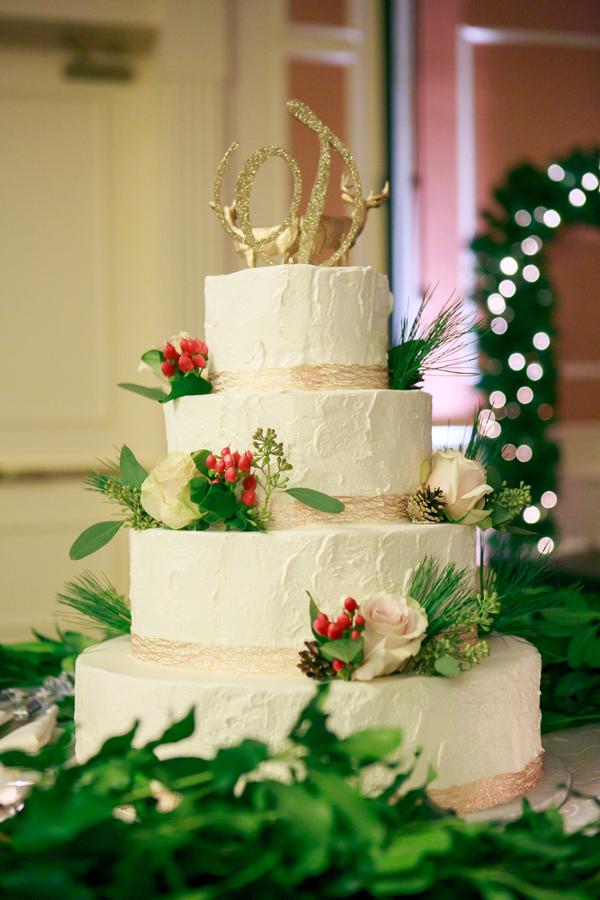 Courtney and Christopher's Hunter Green Christmas Wedding on The Boston Bride