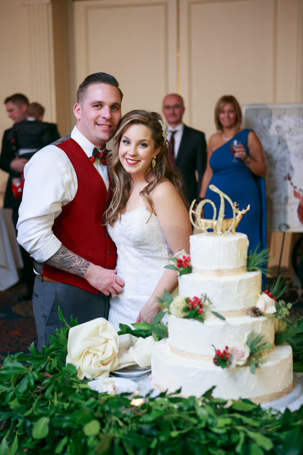 Courtney and Christopher's Hunter Green Christmas Wedding on The Boston Bride