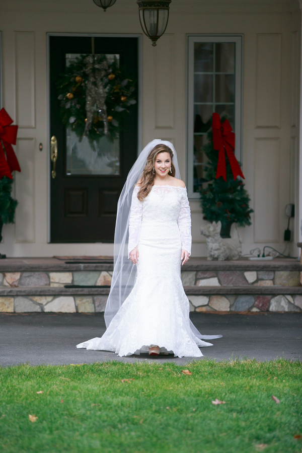 Courtney and Christopher's Hunter Green Christmas Wedding on The Boston Bride