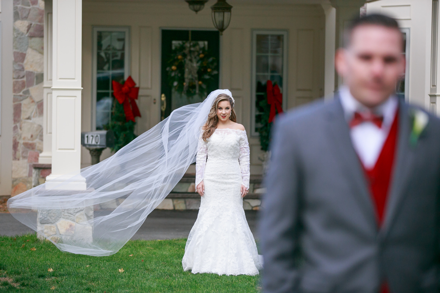 Courtney and Christopher's Hunter Green Christmas Wedding on The Boston Bride