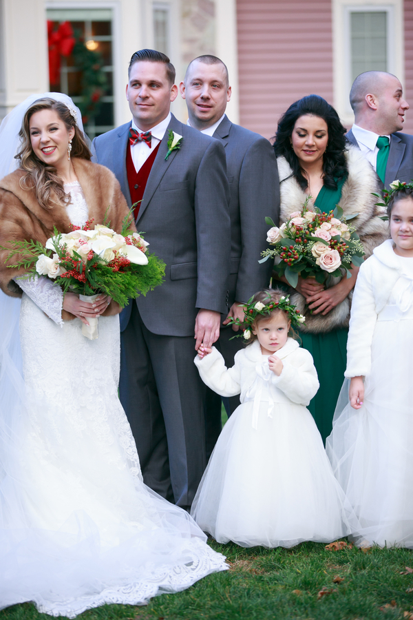 Courtney and Christopher's Hunter Green Christmas Wedding on The Boston Bride