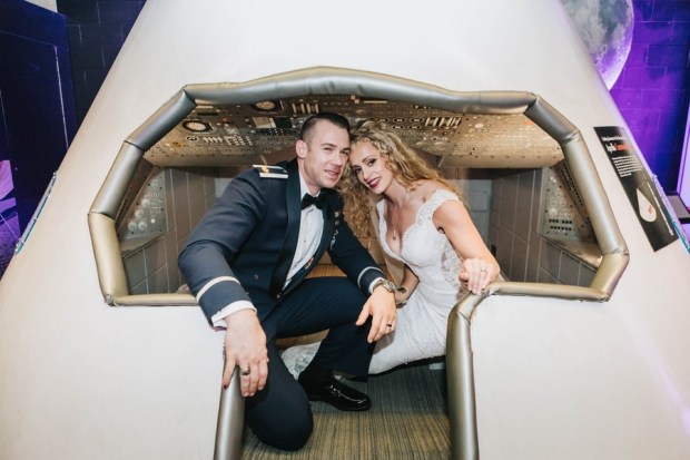 Allie and Austin's Dinosaur Loving Museum of Science Wedding