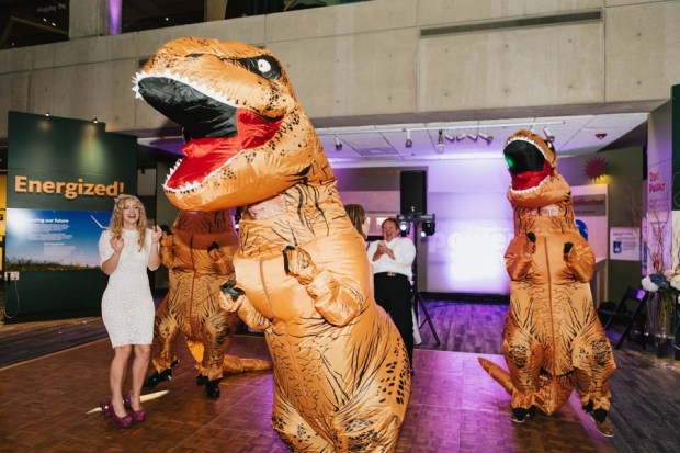 Allie and Austin's Dinosaur Loving Museum of Science Wedding