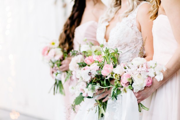 Industrial Blush and Gold Styled Shoot at the Norwood Space Center on The Boston Bride