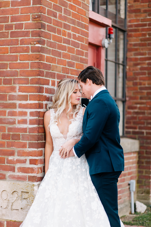 Industrial Blush and Gold Styled Shoot at the Norwood Space Center on The Boston Bride
