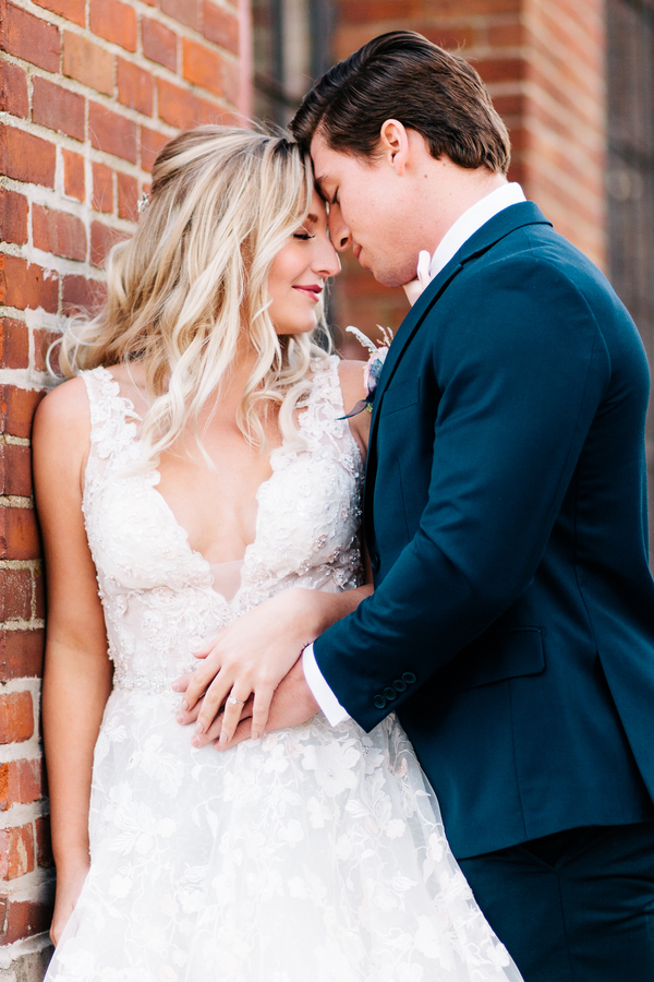 Industrial Blush and Gold Styled Shoot at the Norwood Space Center on The Boston Bride