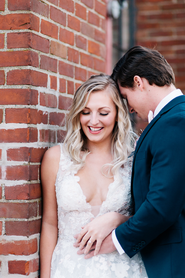 Industrial Blush and Gold Styled Shoot at the Norwood Space Center on The Boston Bride