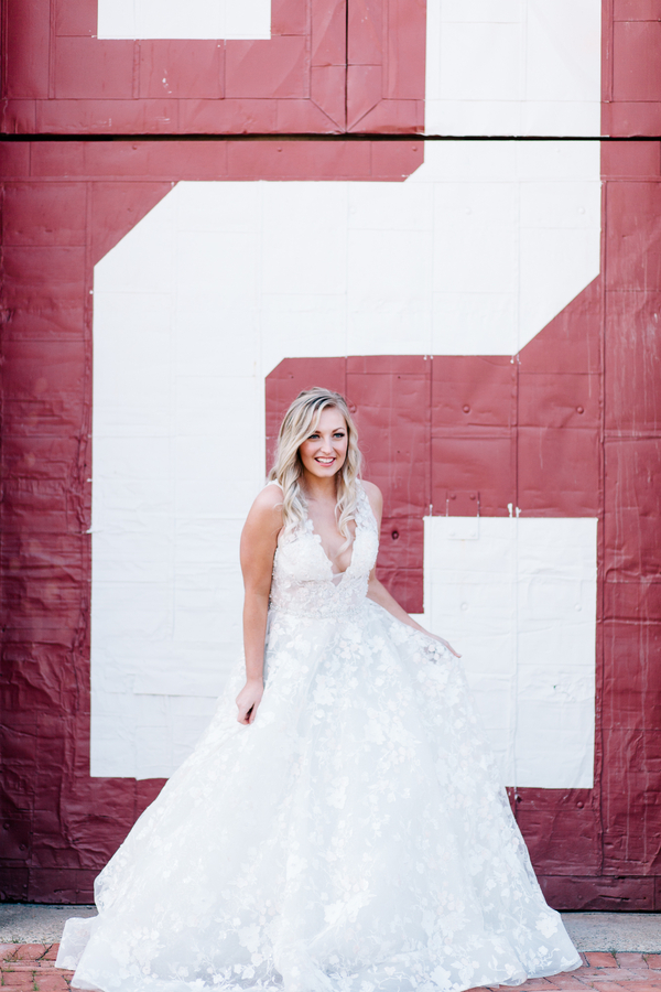 Industrial Blush and Gold Styled Shoot at the Norwood Space Center on The Boston Bride