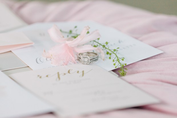 Industrial Blush and Gold Styled Shoot at the Norwood Space Center on The Boston Bride