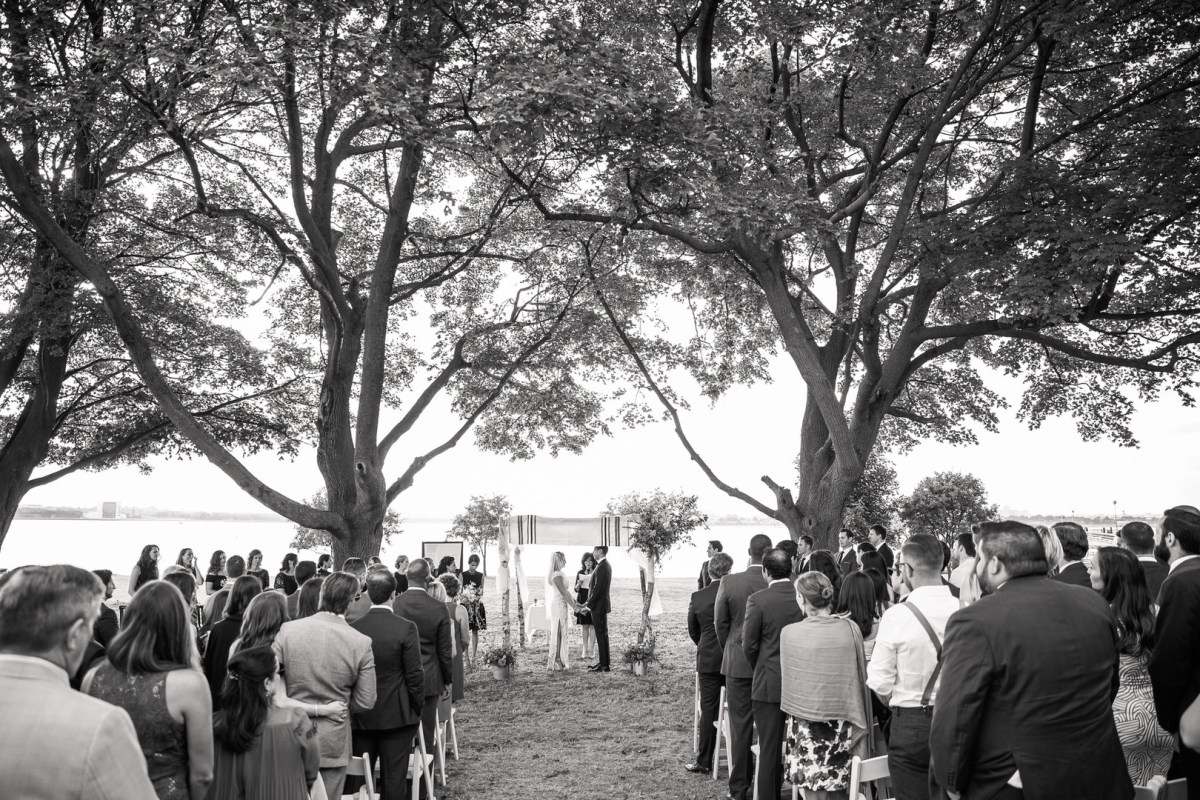 Nyssa and Pedro's Glamping Inspired Thompson Island Wedding on The Boston Bride