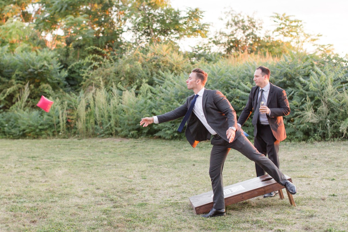 Nyssa and Pedro's Glamping Inspired Thompson Island Wedding on The Boston Bride